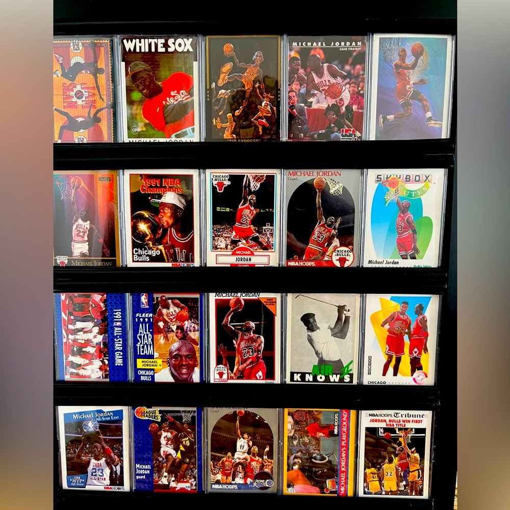 20 unique Michael Jordan trading cards .